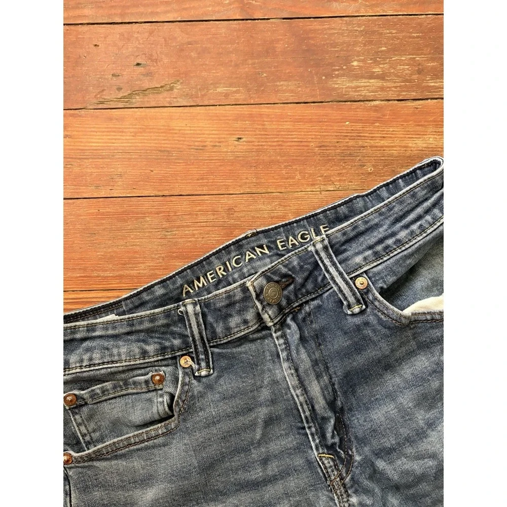 American Eagle AirFlex+ Athletic Fit Jeans Light Wash Blue Denim Mens 32x34